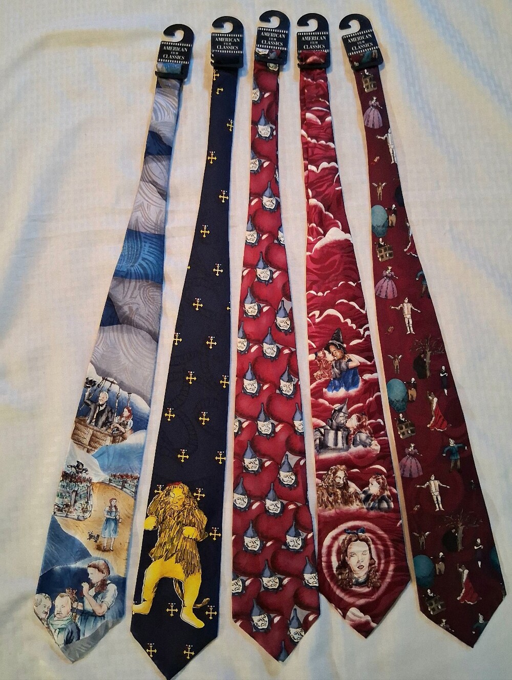 American Film Classics Neckties Wizard Of Oz. Lot Of 5 New!